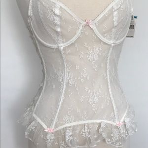 Betsey Johnson white lace corset - Size 34C